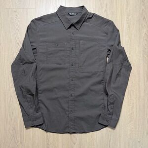 Arcteryx Cotton Blend A2B Long Sleeve Buttonup Shirt Mens Large Light Brown